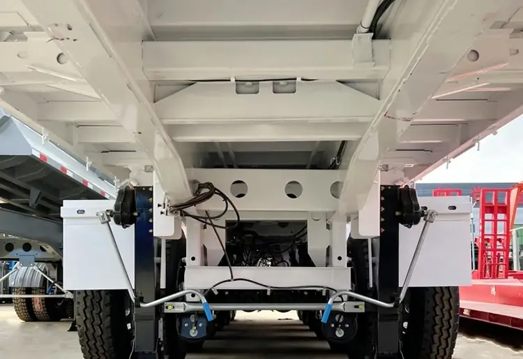 6 Axles Double Tyre Dump Semi Truck Trailer-semi trailer-Shandong Jiuzhou Automobile Manufacturing Co., Ltd.