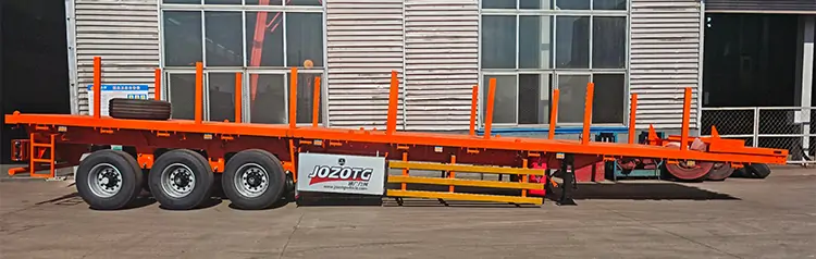 45ft Container Flatbed Truck Trailer-semi trailer-Shandong Jiuzhou Automobile Manufacturing Co., Ltd.