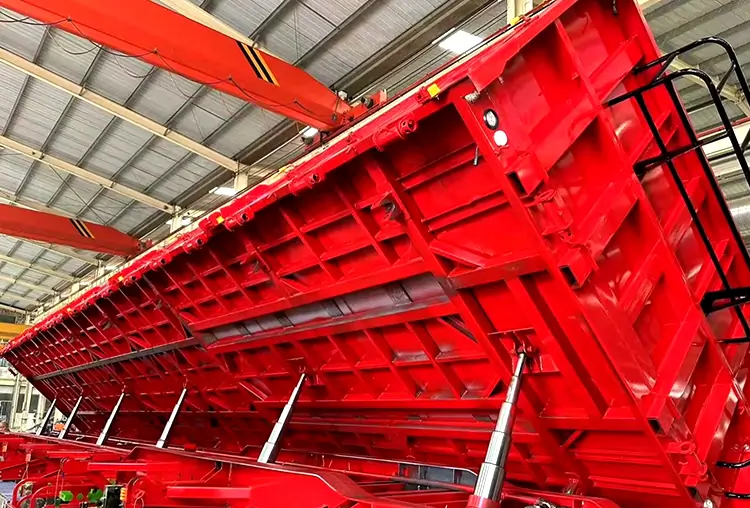 3 Axles Dump Semi Truck Trailer with ISO-semi trailer-Shandong Jiuzhou Automobile Manufacturing Co., Ltd.