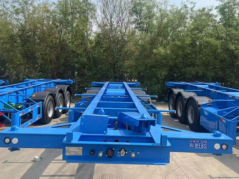 Skeleton Trailer Shipment to Senegal-semi trailer-Shandong Jiuzhou Automobile Manufacturing Co., Ltd. Skeleton Trailer Shipment to Senegal-semi trailer-Shandong Jiuzhou Automobile Manufacturing Co., Ltd.