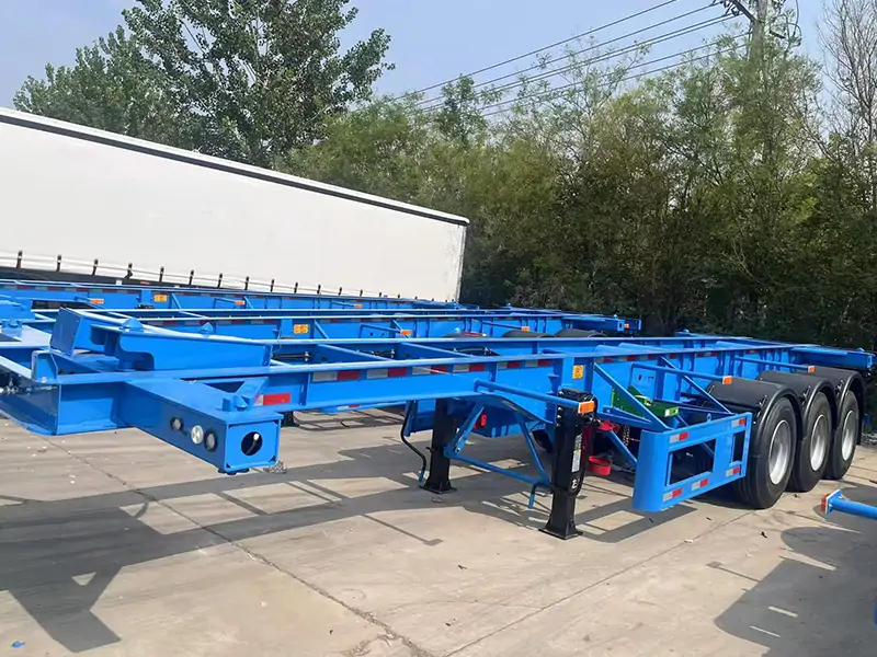 Skeleton Trailer Shipment to Senegal-semi trailer-Shandong Jiuzhou Automobile Manufacturing Co., Ltd. Skeleton Trailer Shipment to Senegal-semi trailer-Shandong Jiuzhou Automobile Manufacturing Co., Ltd.
