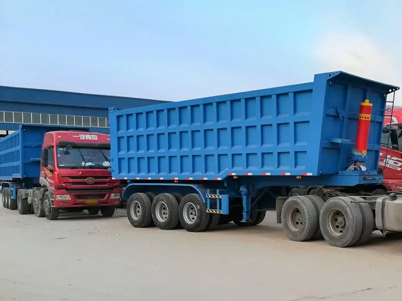 A Batch of Rear-Dump Semi-Trailers Successfully Shipped to Senegal-semi trailer-Shandong Jiuzhou Automobile Manufacturing Co., Ltd.