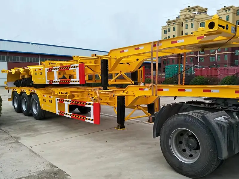 Shipping of Container Skeleton Semi Trailers to Ecuador-semi trailer-Shandong Jiuzhou Automobile Manufacturing Co., Ltd. Shipping of Container Skeleton Semi Trailers to Ecuador-semi trailer-Shandong Jiuzhou Automobile Manufacturing Co., Ltd.