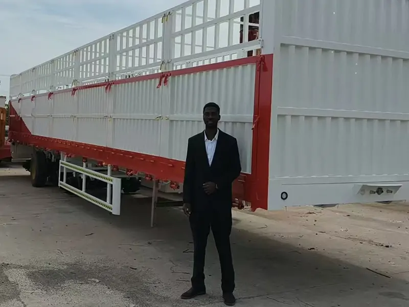 African Client Factory Visit & Stake Semi Trailer Shipment Case-semi trailer-Shandong Jiuzhou Automobile Manufacturing Co., Ltd.