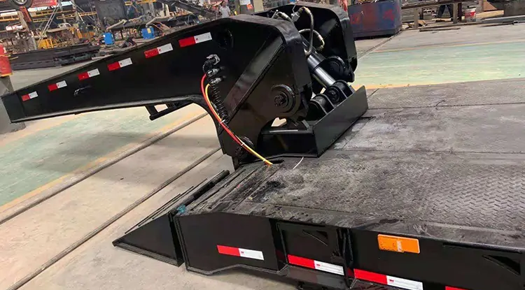 3 Axle 40Tons Low Bed Low Boy Semi-Trailers-semi trailer-Shandong Jiuzhou Automobile Manufacturing Co., Ltd.