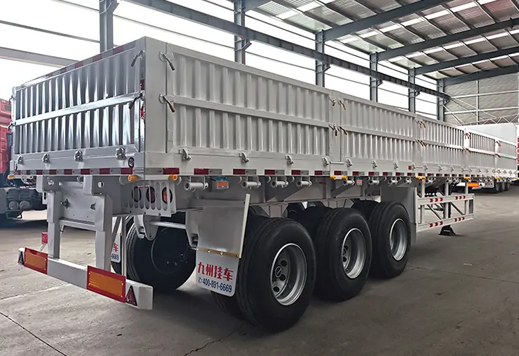 3 Axle Cargo Trailer Side Wall Semi Trailer-semi trailer-Shandong Jiuzhou Automobile Manufacturing Co., Ltd. 3 Axle Cargo Trailer Side Wall Semi Trailer-semi trailer-Shandong Jiuzhou Automobile Manufacturing Co., Ltd.
