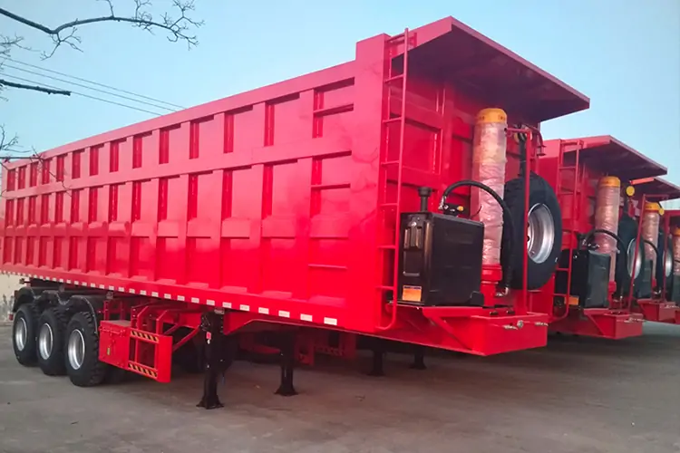 3 Axle 60CBM Tipper Truck Trailer Dump Trailer-semi trailer-Shandong Jiuzhou Automobile Manufacturing Co., Ltd.