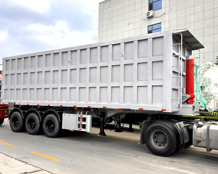 3-Axle 80 Cubic Steel Rear Dump Trailer-semi trailer-Shandong Jiuzhou Automobile Manufacturing Co., Ltd.