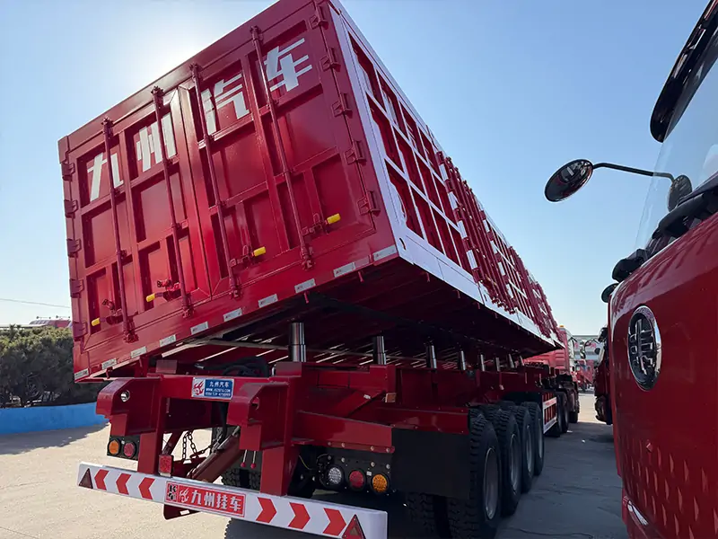 Bulk Shipment of 4 Axle Side Dump Semi Trailers to Tanzania-semi trailer-Shandong Jiuzhou Automobile Manufacturing Co., Ltd. Bulk Shipment of 4 Axle Side Dump Semi Trailers to Tanzania-semi trailer-Shandong Jiuzhou Automobile Manufacturing Co., Ltd.