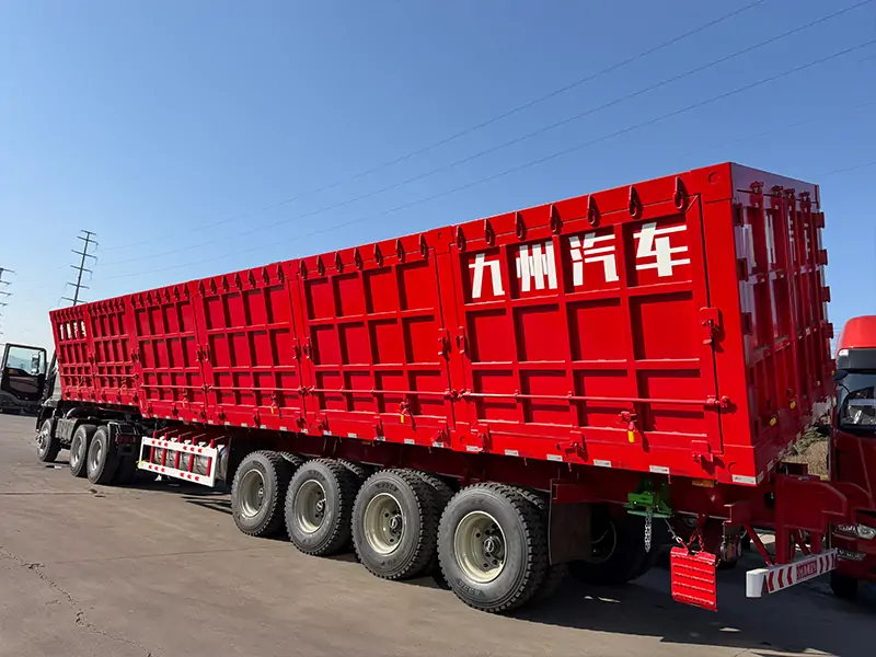 Bulk Shipment of 4 Axle Side Dump Semi Trailers to Tanzania-semi trailer-Shandong Jiuzhou Automobile Manufacturing Co., Ltd. Bulk Shipment of 4 Axle Side Dump Semi Trailers to Tanzania-semi trailer-Shandong Jiuzhou Automobile Manufacturing Co., Ltd.