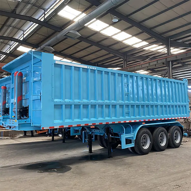 3 Axle New Rear Dump Semi Trailer-semi trailer-Shandong Jiuzhou Automobile Manufacturing Co., Ltd.