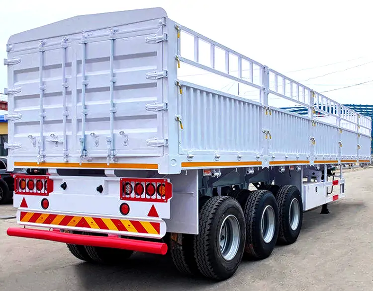 3 Axle Side Wall Enclosed Flatbed Fence Semi Trailer-semi trailer-Shandong Jiuzhou Automobile Manufacturing Co., Ltd. 3 Axle Side Wall Enclosed Flatbed Fence Semi Trailer-semi trailer-Shandong Jiuzhou Automobile Manufacturing Co., Ltd.