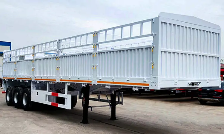 3 Axle Side Wall Enclosed Flatbed Fence Semi Trailer-semi trailer-Shandong Jiuzhou Automobile Manufacturing Co., Ltd. 3 Axle Side Wall Enclosed Flatbed Fence Semi Trailer-semi trailer-Shandong Jiuzhou Automobile Manufacturing Co., Ltd.