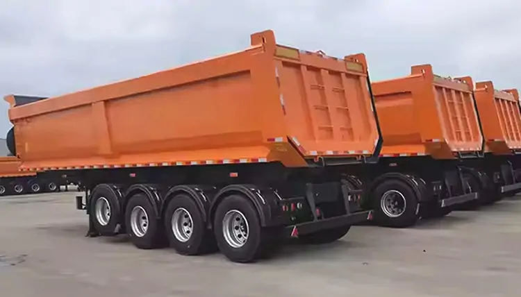 4 Axle New Rear Dump Semi Trailer-semi trailer-Shandong Jiuzhou Automobile Manufacturing Co., Ltd. 4 Axle New Rear Dump Semi Trailer-semi trailer-Shandong Jiuzhou Automobile Manufacturing Co., Ltd.