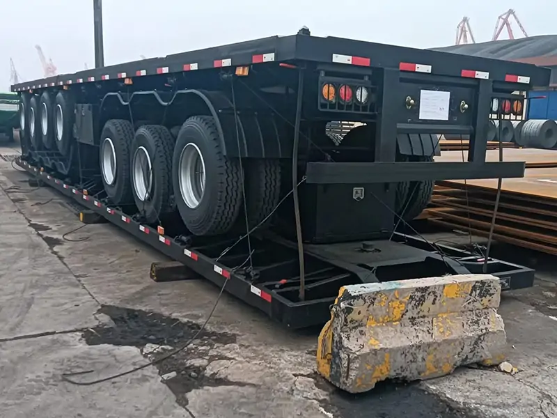 Flatbed Semi Trailers Successfully Shipped to Philippines for Port and Cargo Transport-semi trailer-Shandong Jiuzhou Automobile Manufacturing Co., Ltd.