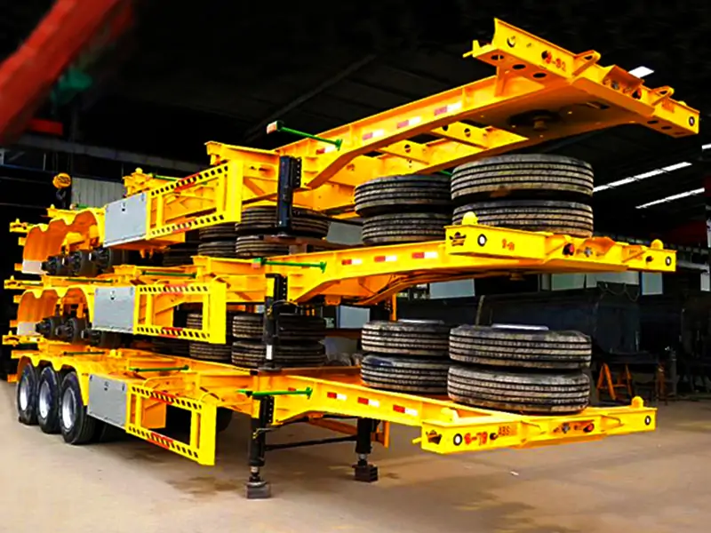 Shipment of Skeleton Semi‑Trailers to Vietnam for Container Logistics-semi trailer-Shandong Jiuzhou Automobile Manufacturing Co., Ltd.