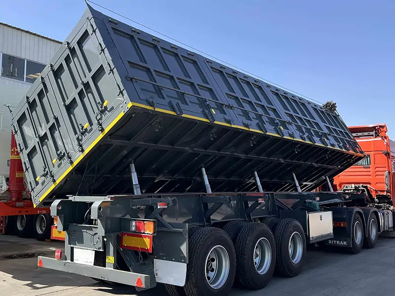 Side Tipper Semi Trailers Shipped to Nigeria for Mining & Infrastructure Transport-semi trailer-Shandong Jiuzhou Automobile Manufacturing Co., Ltd.