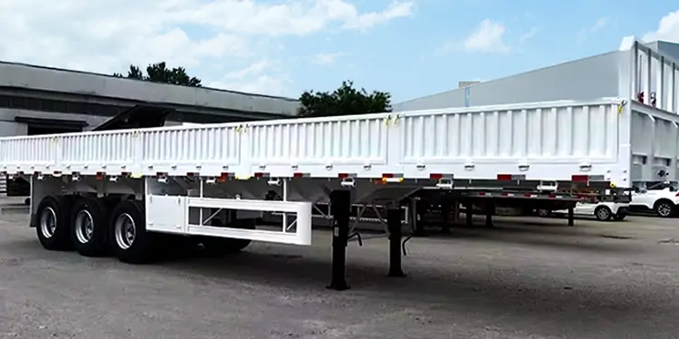 Flat Bed Sidewall Semi Trailer-semi trailer-Shandong Jiuzhou Automobile Manufacturing Co., Ltd.