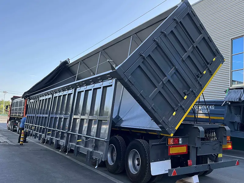 Side Tipper Semi Trailers Shipped to Nigeria for Mining & Infrastructure Transport-semi trailer-Shandong Jiuzhou Automobile Manufacturing Co., Ltd.