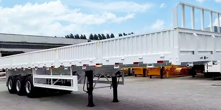 Flat Bed Sidewall Semi Trailer-semi trailer-Shandong Jiuzhou Automobile Manufacturing Co., Ltd.