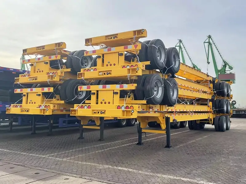 Shipment of Skeleton Semi‑Trailers to Vietnam for Container Logistics-semi trailer-Shandong Jiuzhou Automobile Manufacturing Co., Ltd.