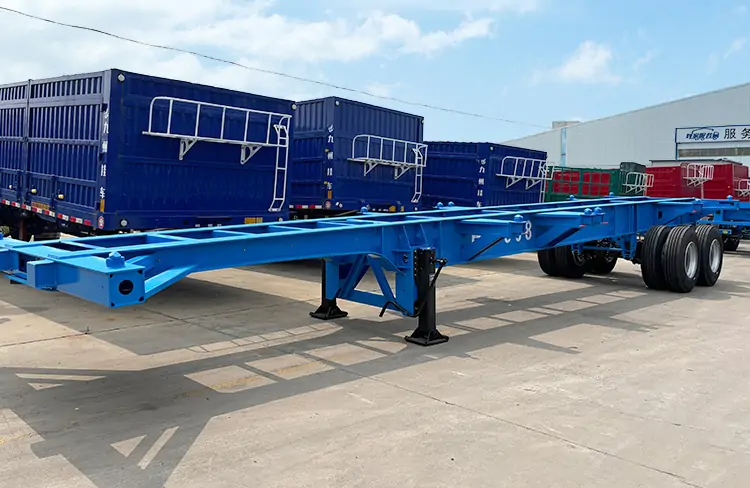2 Axle 20ft Container Skeleton Trailer-semi trailer-Shandong Jiuzhou Automobile Manufacturing Co., Ltd.