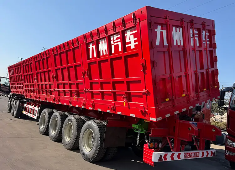 4 Axle Side Dump Semi Trailer-semi trailer-Shandong Jiuzhou Automobile Manufacturing Co., Ltd.