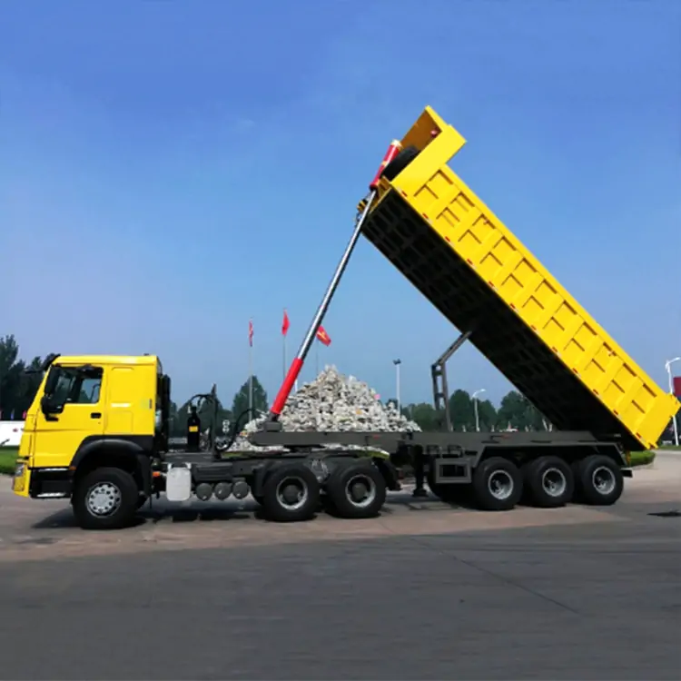 3 Axle 60-80ton Dump Trailer for Sand Transport-semi trailer-Shandong Jiuzhou Automobile Manufacturing Co., Ltd.