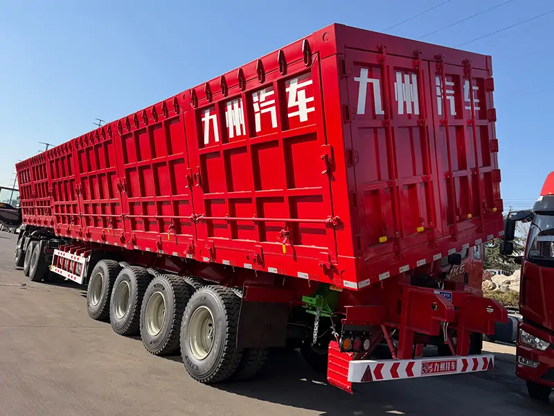 Customized Side Dump Trailer Set Sail for Nigeria-semi trailer-Shandong Jiuzhou Automobile Manufacturing Co., Ltd. Customized Side Dump Trailer Set Sail for Nigeria-semi trailer-Shandong Jiuzhou Automobile Manufacturing Co., Ltd.