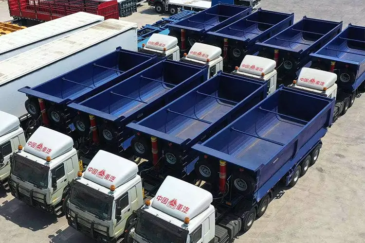 3 Axle 40CBM 80ton Tipper Semi Trailer for Stone Transport-semi trailer-Shandong Jiuzhou Automobile Manufacturing Co., Ltd.
