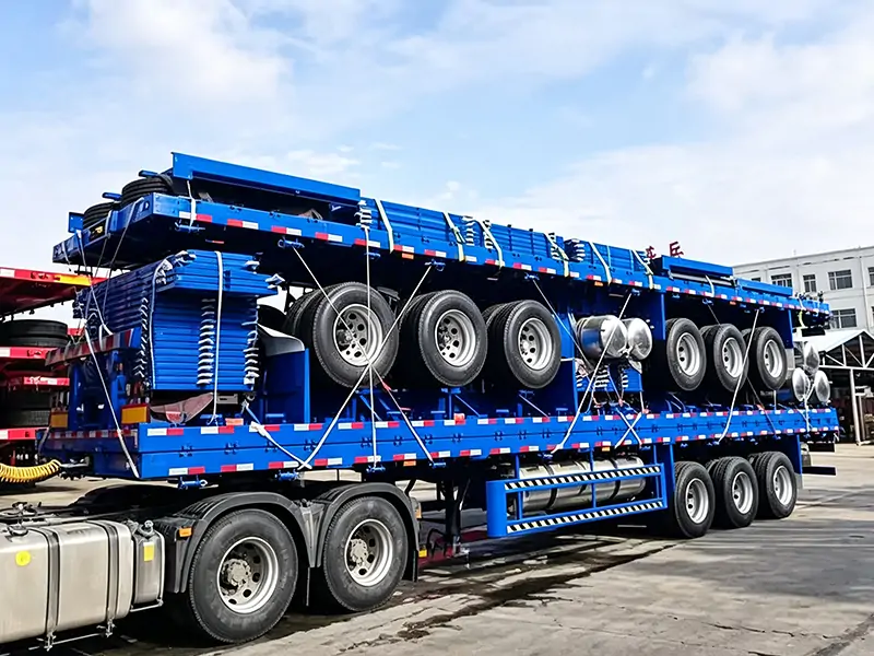 Flatbed Semi Trailer Shipped to Philippines-semi trailer-Shandong Jiuzhou Automobile Manufacturing Co., Ltd. Flatbed Semi Trailer Shipped to Philippines-semi trailer-Shandong Jiuzhou Automobile Manufacturing Co., Ltd.