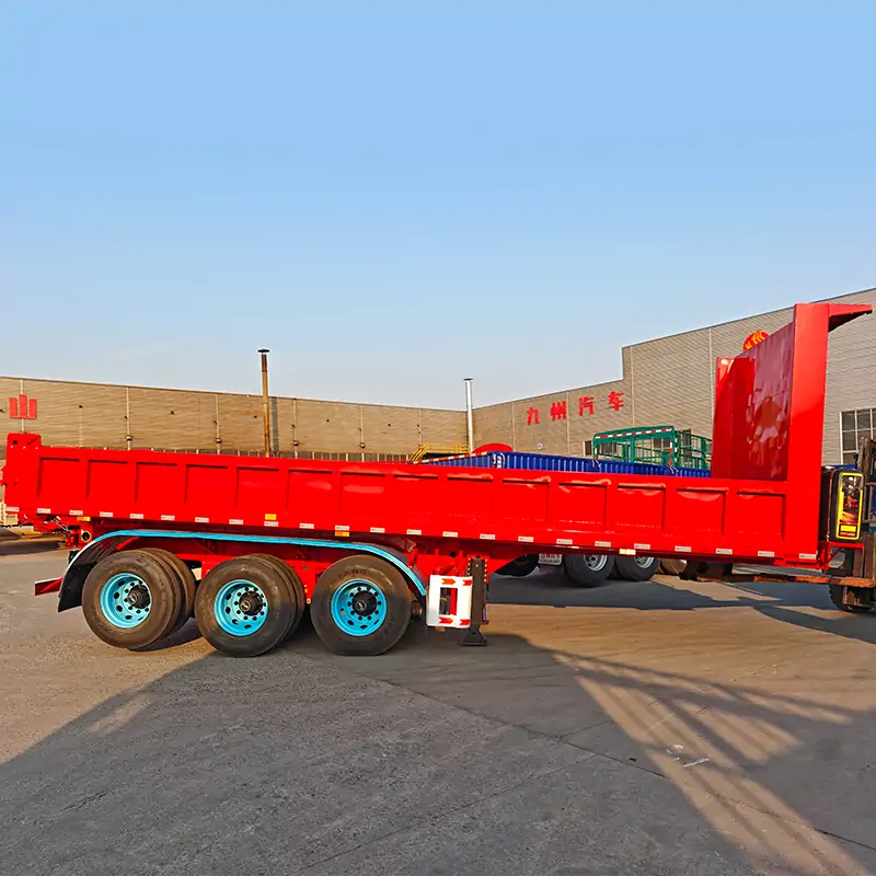 3 Axle Hydraulic Dump Semi trailer-semi trailer-Shandong Jiuzhou Automobile Manufacturing Co., Ltd. 3 Axle Hydraulic Dump Semi trailer-semi trailer-Shandong Jiuzhou Automobile Manufacturing Co., Ltd.