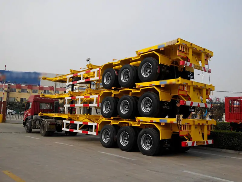 Skeleton Semi Trailer Official Shipment to Philippines-semi trailer-Shandong Jiuzhou Automobile Manufacturing Co., Ltd.