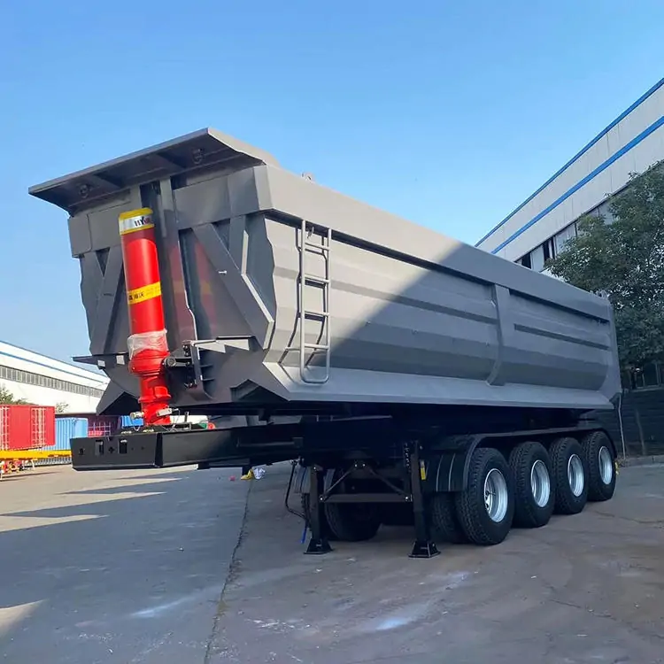 4 Axle 80-120TON U Type Dump Trailer-semi trailer-Shandong Jiuzhou Automobile Manufacturing Co., Ltd.