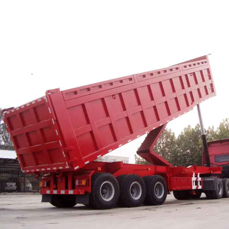 3 Axle Hydraulic 40-80CBM Dump Semi trailer-semi trailer-Shandong Jiuzhou Automobile Manufacturing Co., Ltd.
