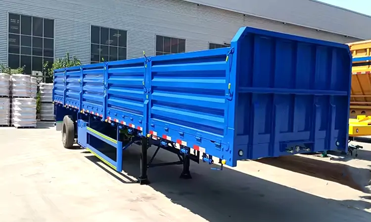 Flatbed Cargo Semi Trailer with Side Wall-semi trailer-Shandong Jiuzhou Automobile Manufacturing Co., Ltd. Flatbed Cargo Semi Trailer with Side Wall-semi trailer-Shandong Jiuzhou Automobile Manufacturing Co., Ltd.