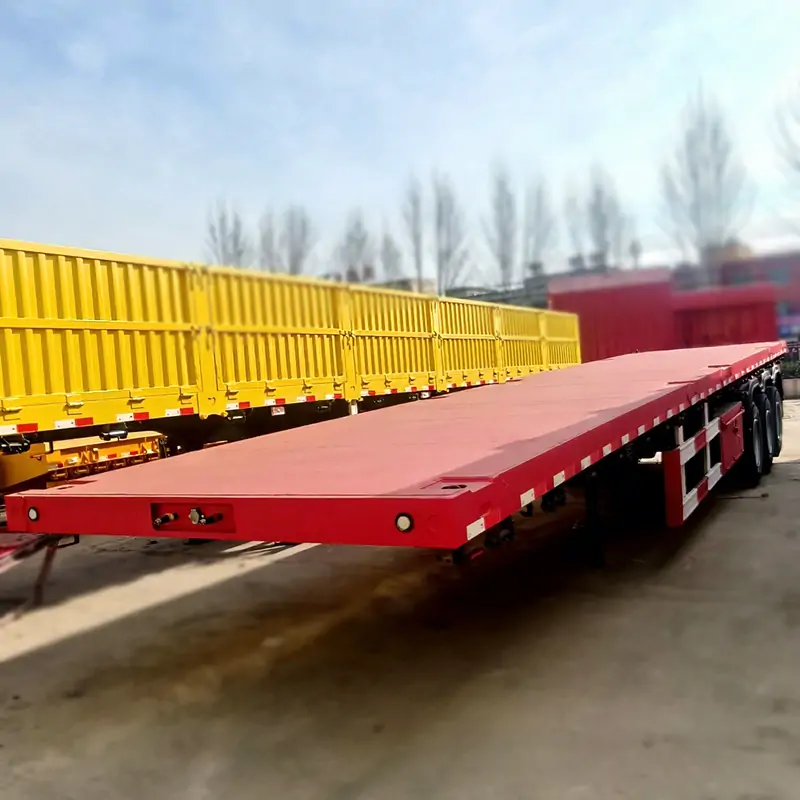 equipment trailer flatbed 30ft-semi trailer-Shandong Jiuzhou Automobile Manufacturing Co., Ltd.
