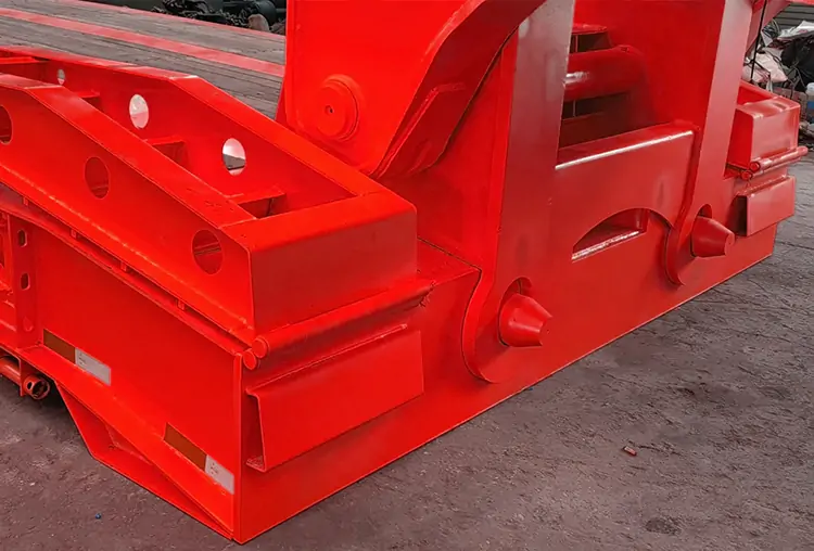 Steel Heavy Duty 3/4 Axles 50 Tons RGN Lowboy Low Bed Semi Trailer-semi trailer-Shandong Jiuzhou Automobile Manufacturing Co., Ltd. Steel Heavy Duty 3/4 Axles 50 Tons RGN Lowboy Low Bed Semi Trailer-semi trailer-Shandong Jiuzhou Automobile Manufacturing Co., Ltd.