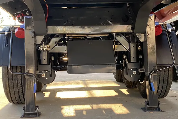 4 Axle 40CBM 80ton Dump Semi Trailer for Sand Transport-semi trailer-Shandong Jiuzhou Automobile Manufacturing Co., Ltd.