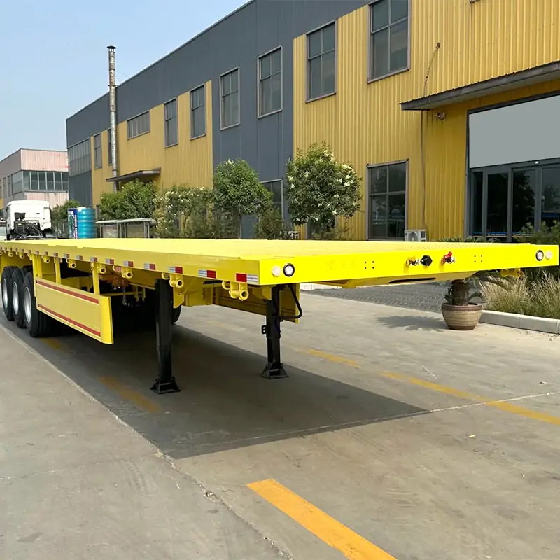 Flatbed Semi Trailer Shipped to Ghana-semi trailer-Shandong Jiuzhou Automobile Manufacturing Co., Ltd. Flatbed Semi Trailer Shipped to Ghana-semi trailer-Shandong Jiuzhou Automobile Manufacturing Co., Ltd.